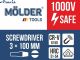 Викрутка шліцьова діелектрична 3*100 VDE 1000B Molder МТ35002 0