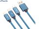 Кабель USB 3в1 Remax Proda PD-B65th 3in1 USB-Lightning + MicroUSB + Type С синій 2