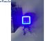 Противотуманная Фара LED Лидер 12в F 20W ближний свет неоновый обод синего цвета 12V 1
