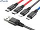Кабель USB 3в1 Hoco X76 3in1 lighting-microUSB-Type С 1m Black черный 7