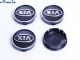 Ковпачки на диски Kia чорні об'ємні 60/55мм заглушки на литі диски 3