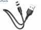 Кабель USB для iPhone Hoco X52 Sereno magnetic 1 м 2,4 А Black магнітний 5