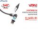Кабель магнітний шарнірний Voin VL-6602L BK USB-Lightning 3А, 2m, black швидка зарядка/передача даних 0