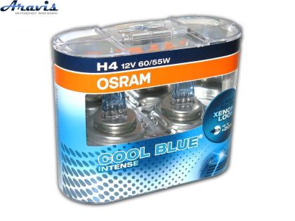 Галогенная лампа H4 12V 60/55W OSRAM 64193CBI Cool Blue +20%