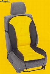 Накидки на сидения F-14056 С кож. зам. черн.+желтая