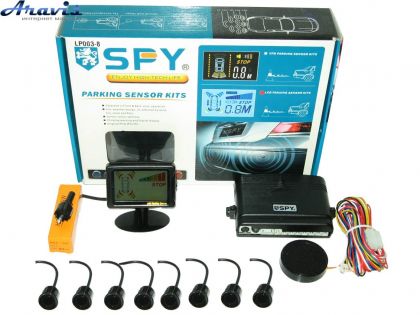 Парктроник датчик парковки черный 18,5мм SPY LP-003 LCD