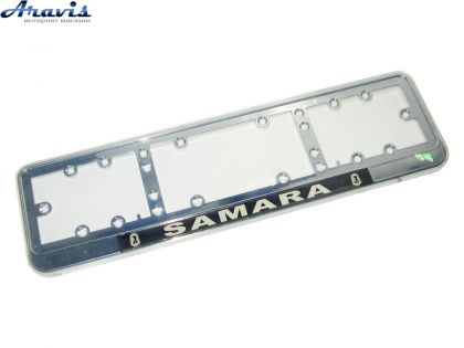Рамка під номер NEON-Samara/хром/скло/підсвічування