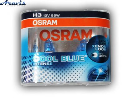 Галогенная лампа H3 12V 55W OSRAM 64151CBI Cool Blue +20%