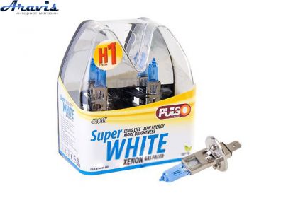 Галогенка H1 PULSO 12V 55W LP-12551 super white/plastic box