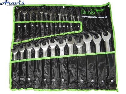 Набор ключей гаечных рожково-накидных Alloid НК-2061-26 6-32 мм 26 предметов в сумке