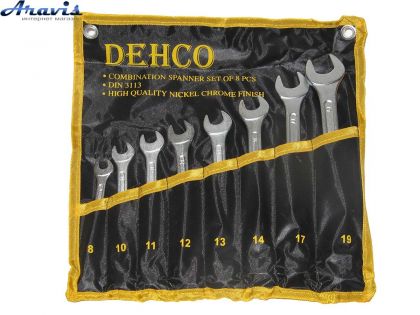 Набор ключей гаечных рожково-накидных Dehco DT-08 8 предметов в сумке