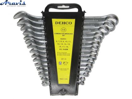 Набор ключей гаечных рожково-накидных Dehco DP-15 15 предметов в сумке