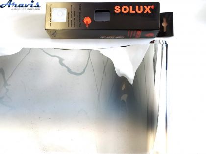 Тонировочная пленка на лобовое стекло с переходом зеркальная Solux Silver/Silver 20x200см