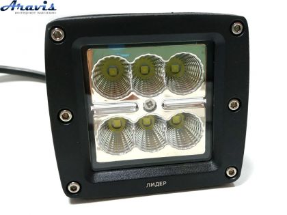 Дополнительные светодиодные фары LED Лидер 15-30W прямоугольные ближний