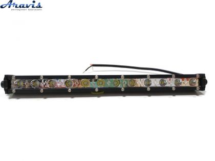 Світлодіодна LED балка люстра на дах авто 36W 12LED вузькі D4-36 прямокутні дальній