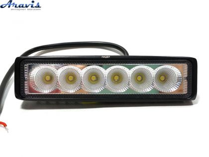 Додаткові світлодіодні фари LED 18W 6LED (MINI) 7-18W прямокутні близький