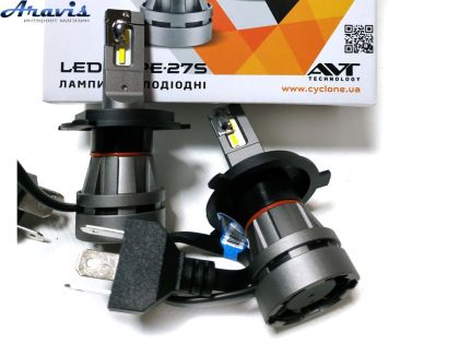 Автомобильные светодиодные LED лампы H4 Cyclone 5000K type 27 комплект для авто