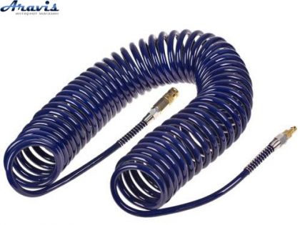Шланг спиральный для пневмоинструмента 8х12ммх15м полиуритан Alloid ШП-81215 синий