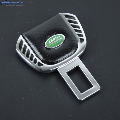 Заглушка ремня безопасности метал Land Rover цинк.сплав + кожа FLY тип №1