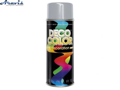 Краска аэрозольная серая Deco Color Decoration RAL7001/65947/720125 400мл