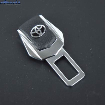 Заглушка ремня безопасности метал Toyota цинк.сплав + кожа FLY тип №2