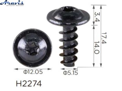 Саморез H2274 Volkswagen Audi Seat N90829803,18646 100шт