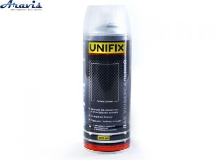 Краска лак бесцветный  глянец Unifix 951005 400мл