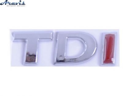 Эмблема надпись TDI на багажник I красная Jetta 2011