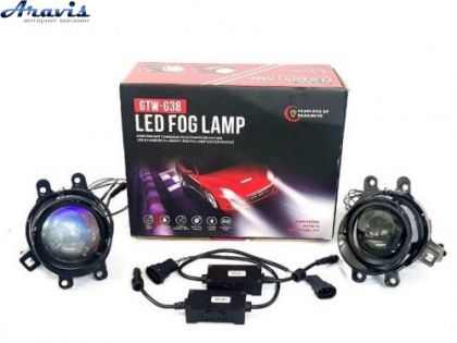 Дополнительные светодиодные фары LED Bi-LED 3.0" белые/круглые 80мм universal 6000K GTW-G38