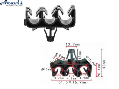 Кліпси C1014 Тримач трубок електропроводки Toyota 77289-26010,7728926010,21209 100шт