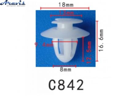 Кліпси C0842 Тримач обшивки Дверей Mercedes 0039884178 0059888278 100шт