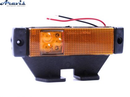 Габарит оранжевый 130х30мм 12/24V Led 3 диода с кронштейном Thoc Auto ТН-351