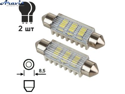 Лампочка светодиодная PULSO/софитные/LED SV8.5/T11x41mm/6 SMD-5730/9-18v/100Lm (LP-64041)