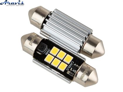 Лампочка світлодіодна PULSO/софітна/LED C5W/36мм/CANBUS/9SMD-2835/12v/2,9W/315lm White (LP-36C5W)
