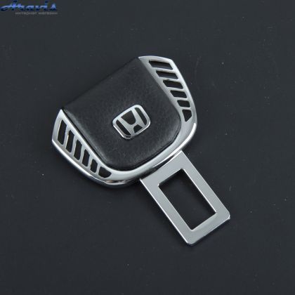 Заглушка ремня безопасности метал Honda цинк.сплав + кожа FLY тип №1