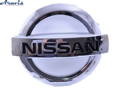 Емблема Nissan 123х105мм пластик скотч 3М