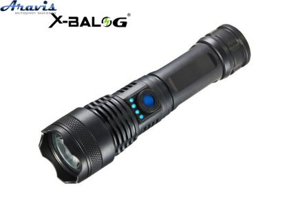 Ліхтарик ручний АКБ вбудований,діод P30,Micro USB,довж.-16см,пласт. корп.X-Balong BL-839