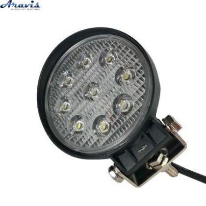 Дополнительные светодиодные фары LED Лидер 14 Mini 3633 27W круглые мини дальний
