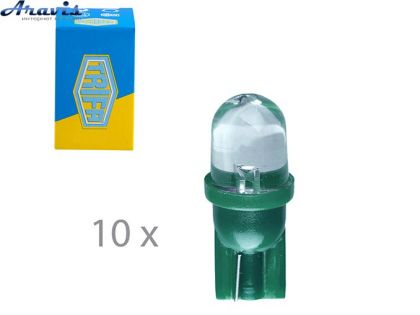 Лампочка светодиодная с пластиковим цоколем Trifa 12V 0,27W W2,1x9,5d T10 20mA green