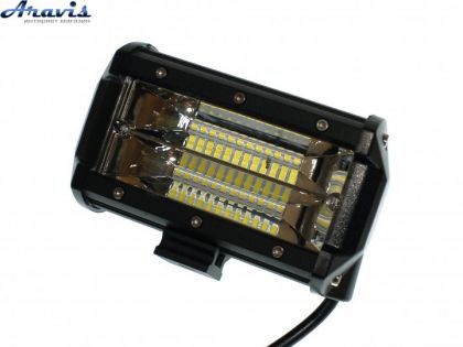 Дополнительные светодиодные фары LED прямоугольные 72W 130*70*60mm (3W*24) 10-30V F-72W/S+F 1шт ближний+дальний