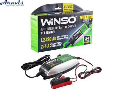 Зарядное устройство для автомобильного аккумулятора импульсный 4А 6-12V все типы АКБ Winso 139700