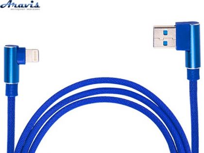 Кабель USB-Micro USB Blue 90° 400 Bl 90°