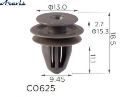 Клипсы C0625 обшивки Дверей молдинг Honda Acura 91560-SP0-003 91560-S7A-003 100шт