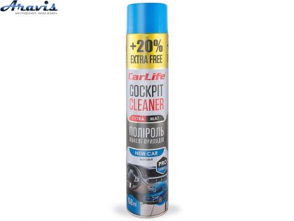 Полироль торпеды спрей 750ml Carlife EXTRA MAT Новая машина CF774