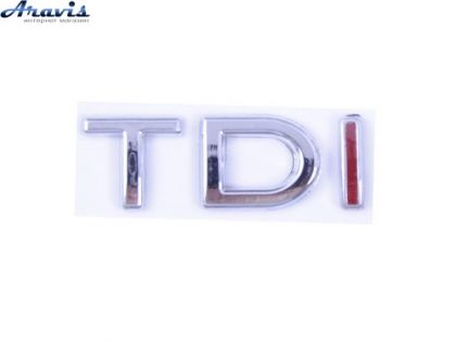 Емблема напис TDI на багажник I червона Jetta 2007