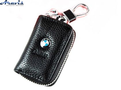 Чехол для ключей с карабином BMW кожа 2856