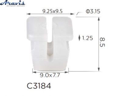 Клипсы C3184 втулка под саморез Volkswagen Audi Seat Skoda N90541001,N-905-410-01,14612 100шт