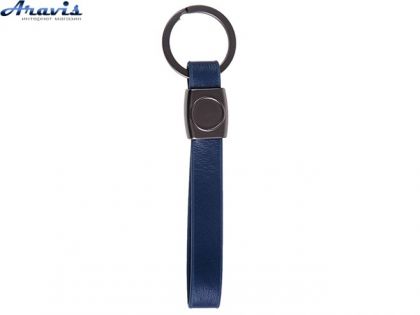 Брелок для ключей кожаный длинный синий NISSAN (кожа длинный NS CN)