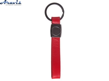 Брелок для ключей кожаный длинный красный NISSAN (кожа длинный NS CN)