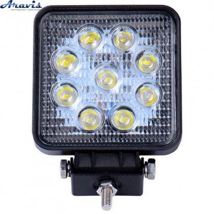 Дополнительные светодиодные фары LED Лидер 002-B 27W квадратные дальний